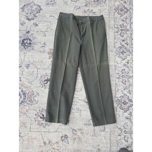 #294 Farah Men's Green khaki chino dress pants 38x30 100% Cotton